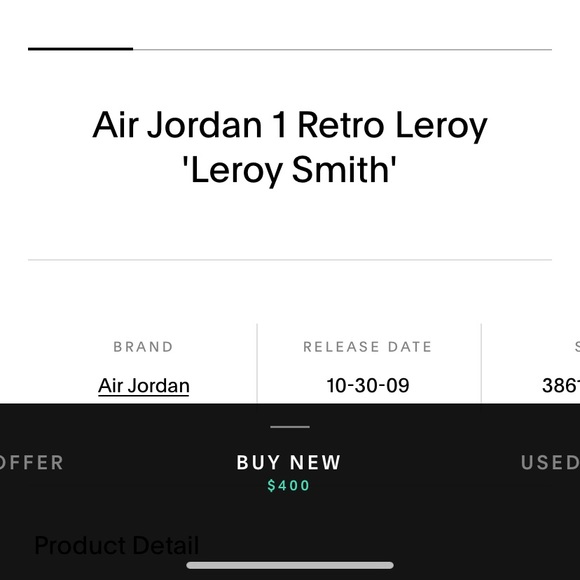Air Jordan 1 Retro Leroy ‘Leroy Smith’ - Picture 2 of 2